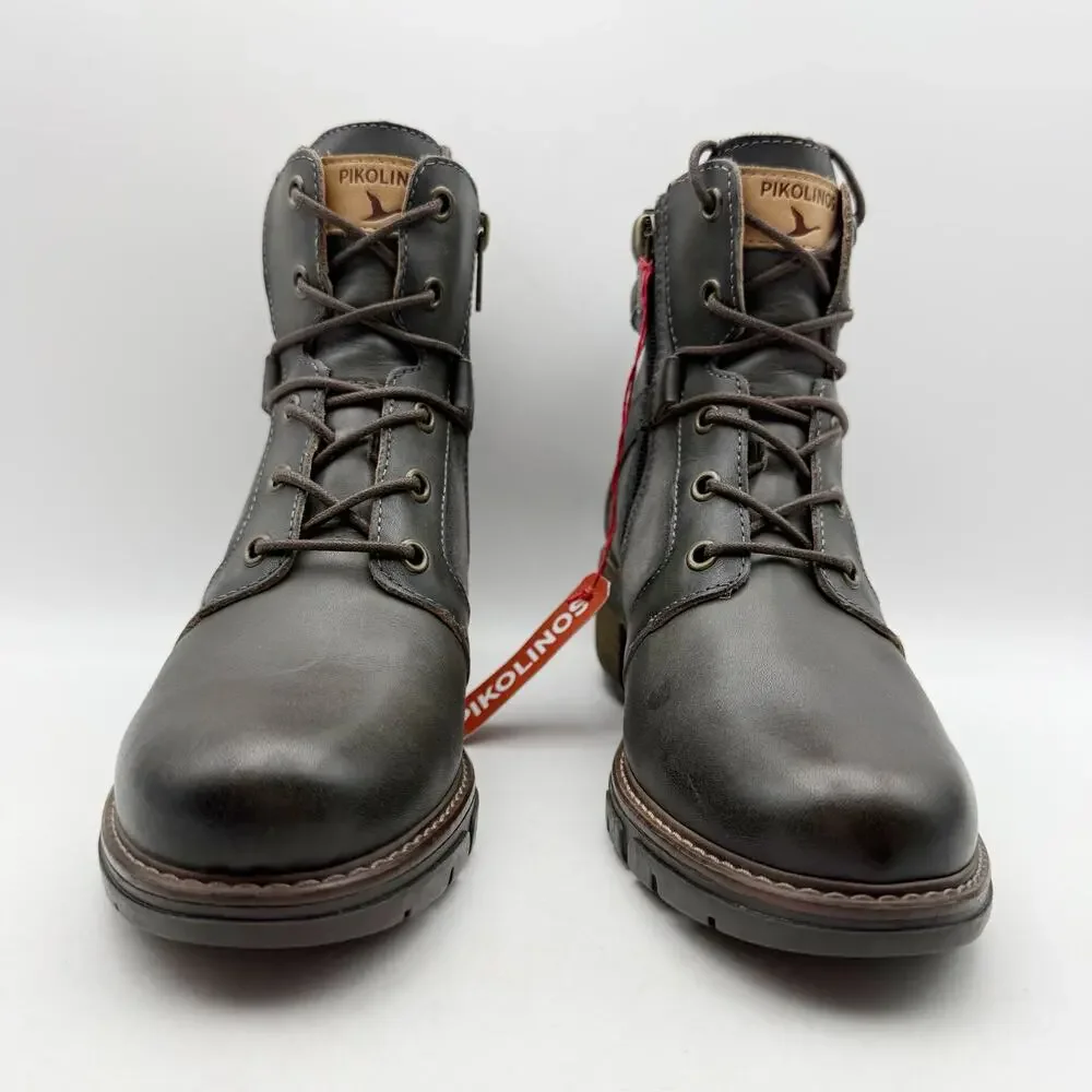 Pikolinos Womens San Sebastian Boots EU 36 US 5.5-6 Grey Calfskin Leather NWOB